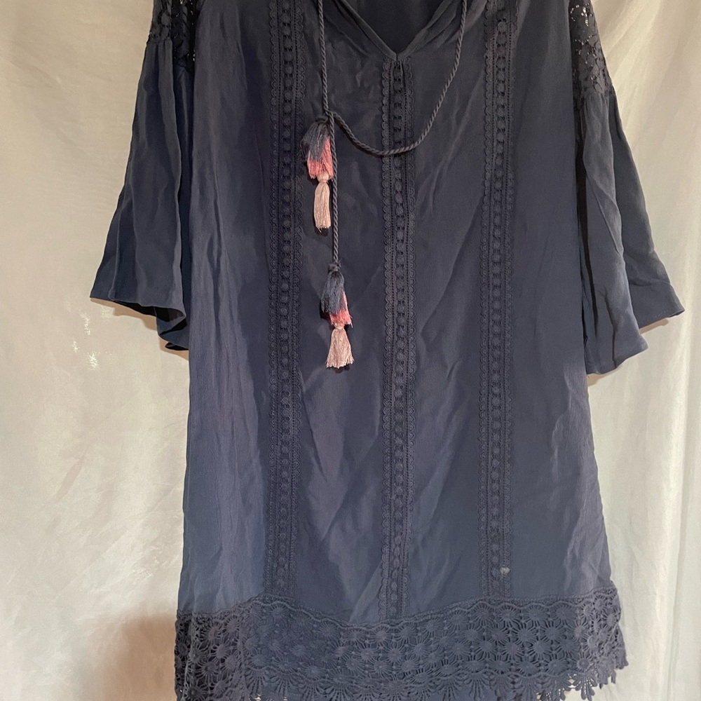 Elegant Navy Blue Women's Top